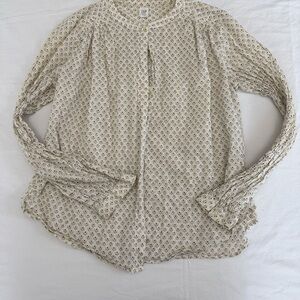 Gap Women's Cream Floral Blouse